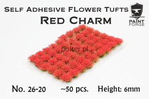 RED CHARM FLOWERS 6MM