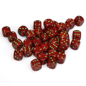 SPECKLED D6 SET OF 36: STRAWBERRY