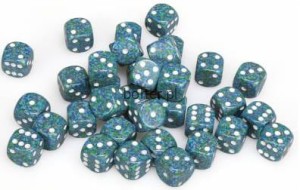 SPECKLED D6 SET OF 36: SEA