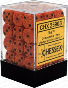 SPECKLED D6 SET OF 36: FIRE