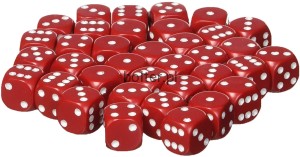 OPAQUE D6 OF 36:  Red w/white