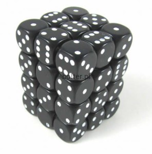 OPAQUE D6 OF 36: Black w/white