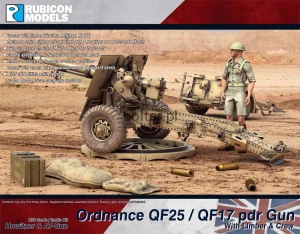 Rubicon Ordnance QF25 / QF17 pdr Gun Howitzer & AT-Gun with Limber & Crew