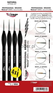 MIRAGE 100065 Zestaw Pędzli NATURAL [4 pędzle]
