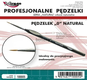 PĘDZEL MIRAGE 100005 NATURAL nr 0 (włosie naturalne)