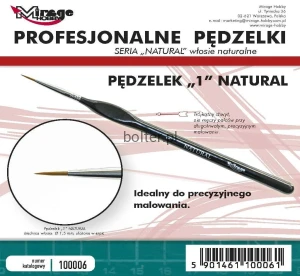 PĘDZEL MIRAGE 100006 NATURAL nr 1 (włosie naturalne)