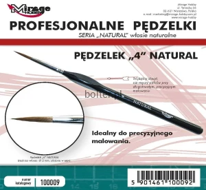 PĘDZEL MIRAGE 100009 NATURAL nr 4 (włosie naturalne)