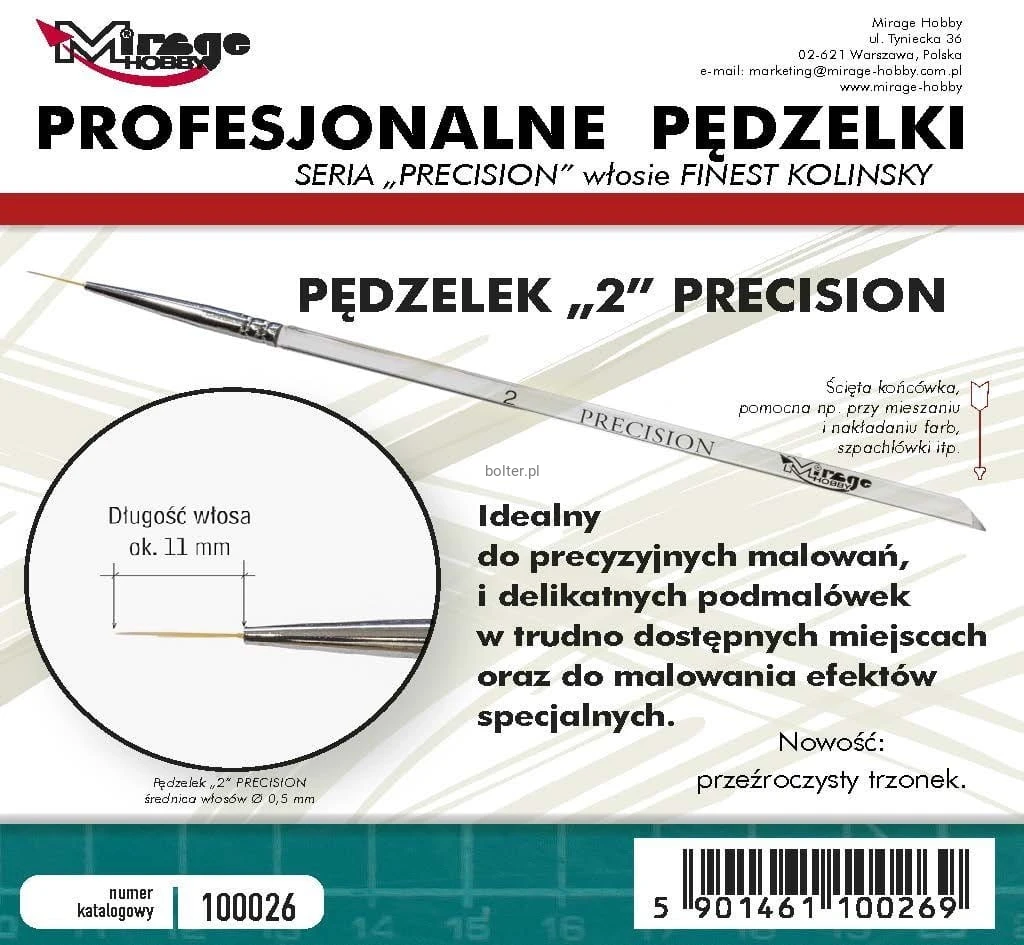 PĘDZEL MIRAGE 100026 PRECISION KOLINSKY nr 2 (finest).jpg
