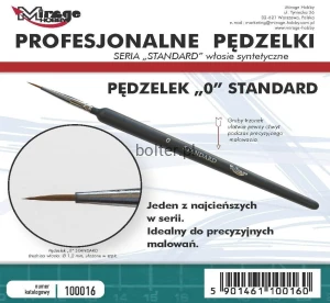 PĘDZEL MIRAGE 100016 STANDARD nr 0 (włosie syntetyczne)