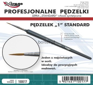 PĘDZEL MIRAGE 100017 STANDARD nr 1 (włosie syntetyczne)