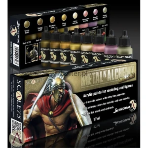 SCALE75 PAINT SET - METAL ALCHEMY - GOLD