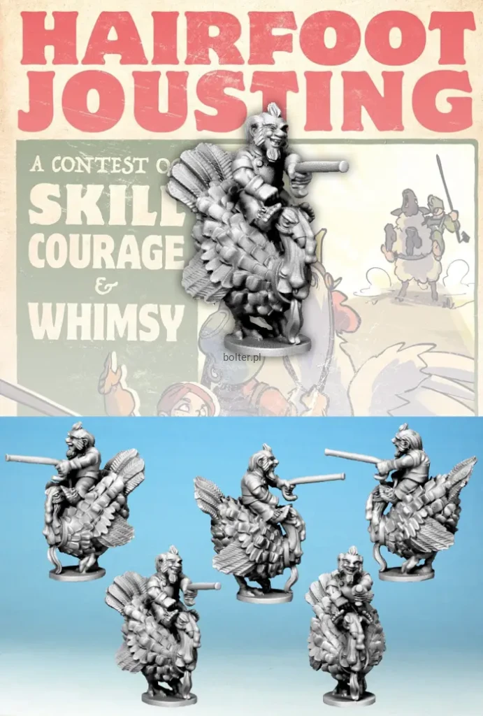 HJH003 - Hairfoot Jouster riding a Turkey.webp