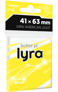 Koszulki na karty Rebel (41x63 mm) Lyra Light, 100 sztuk