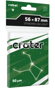 Koszulki na karty Rebel (56x87 mm) Crater Light, 100 sztuk