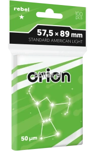 Koszulki na karty Rebel (57,5x89 mm) Orion Light, 100 sztuk
