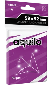 Koszulki na karty Rebel (59x92 mm) Aquila Light, 100 sztuk