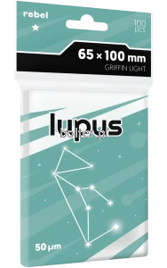 Koszulki na karty Rebel (65x100 mm) Lupus Light, 100 sztuk