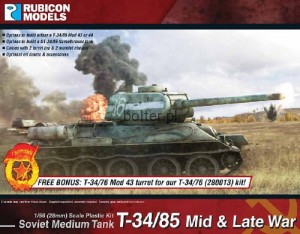 Rubicon Soviet T34/85 Tank (28mm)